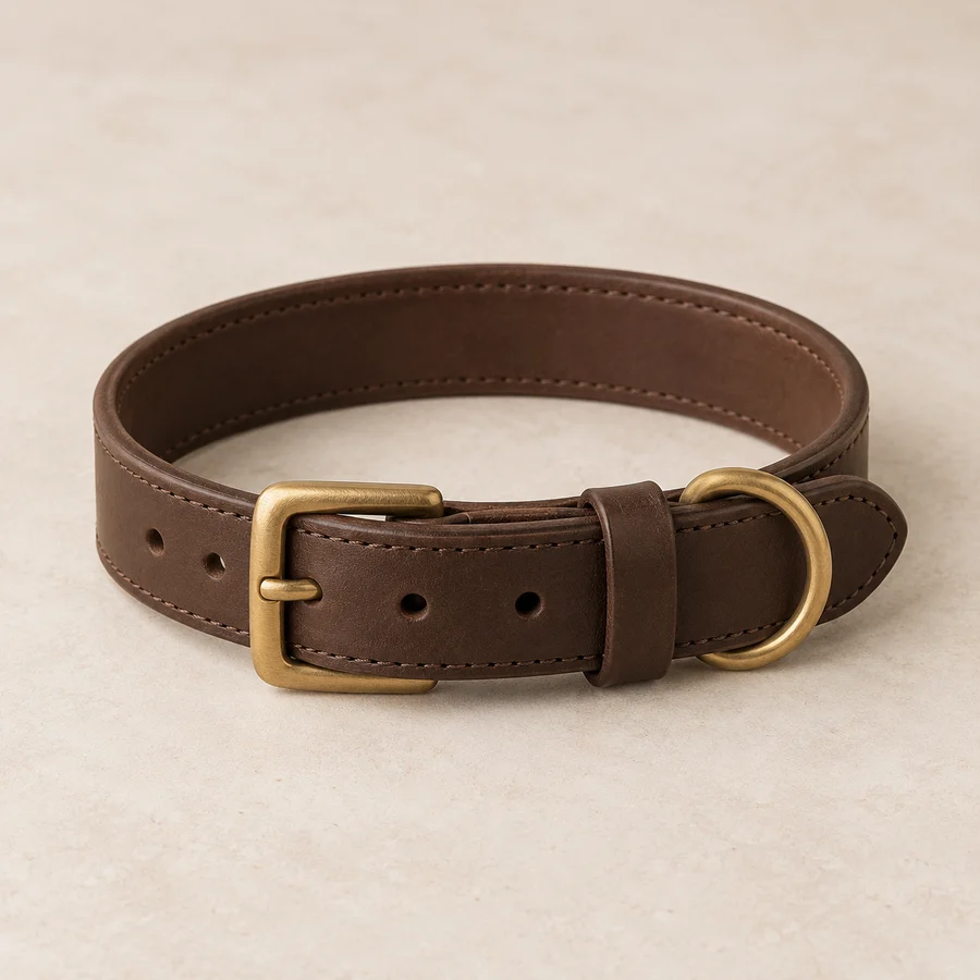 The Everyday Collar in Cocoa, product concept